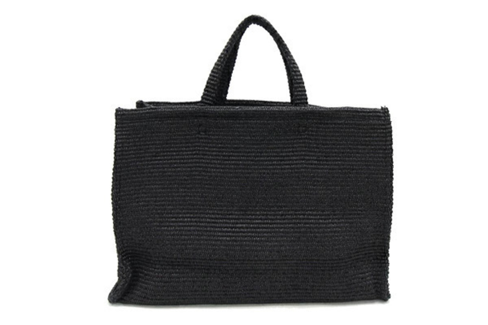 Givenchy GG Straw Handbag Tan Tote Raffia Basket Bag Black